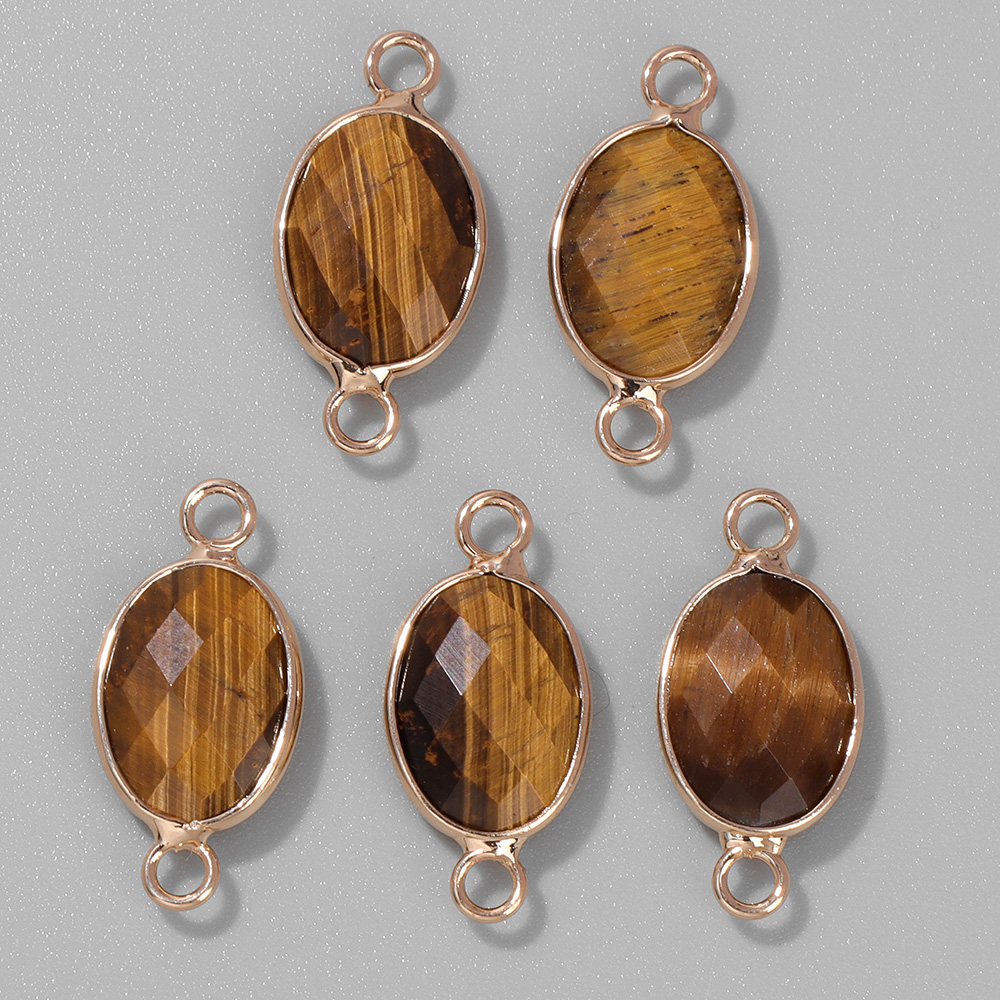Crystal Pendant Necklace Natural Stone - 3 szt. Fasetowane wisiorki z kamienia