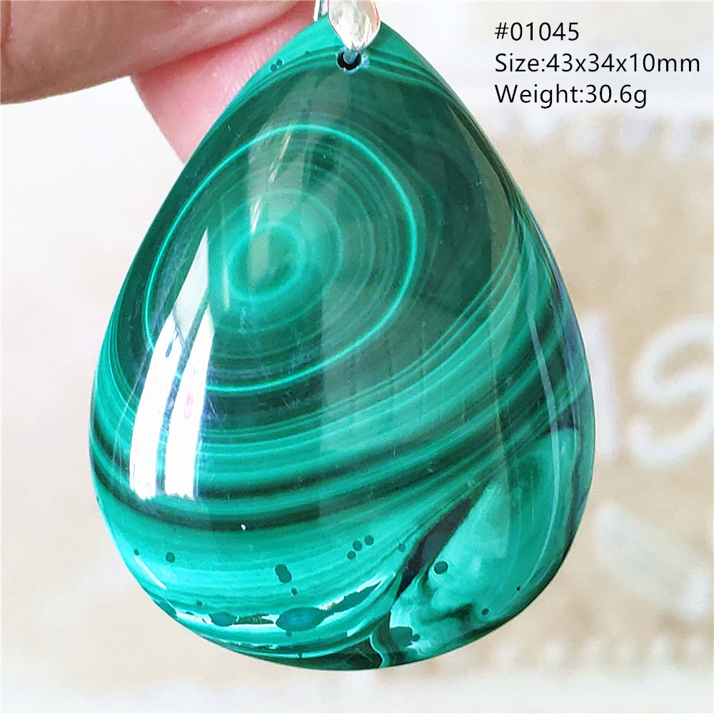 925 Sterling Silver Chain Necklace Men - Naturalny zielony malachit chryzokola wisiorek kamień