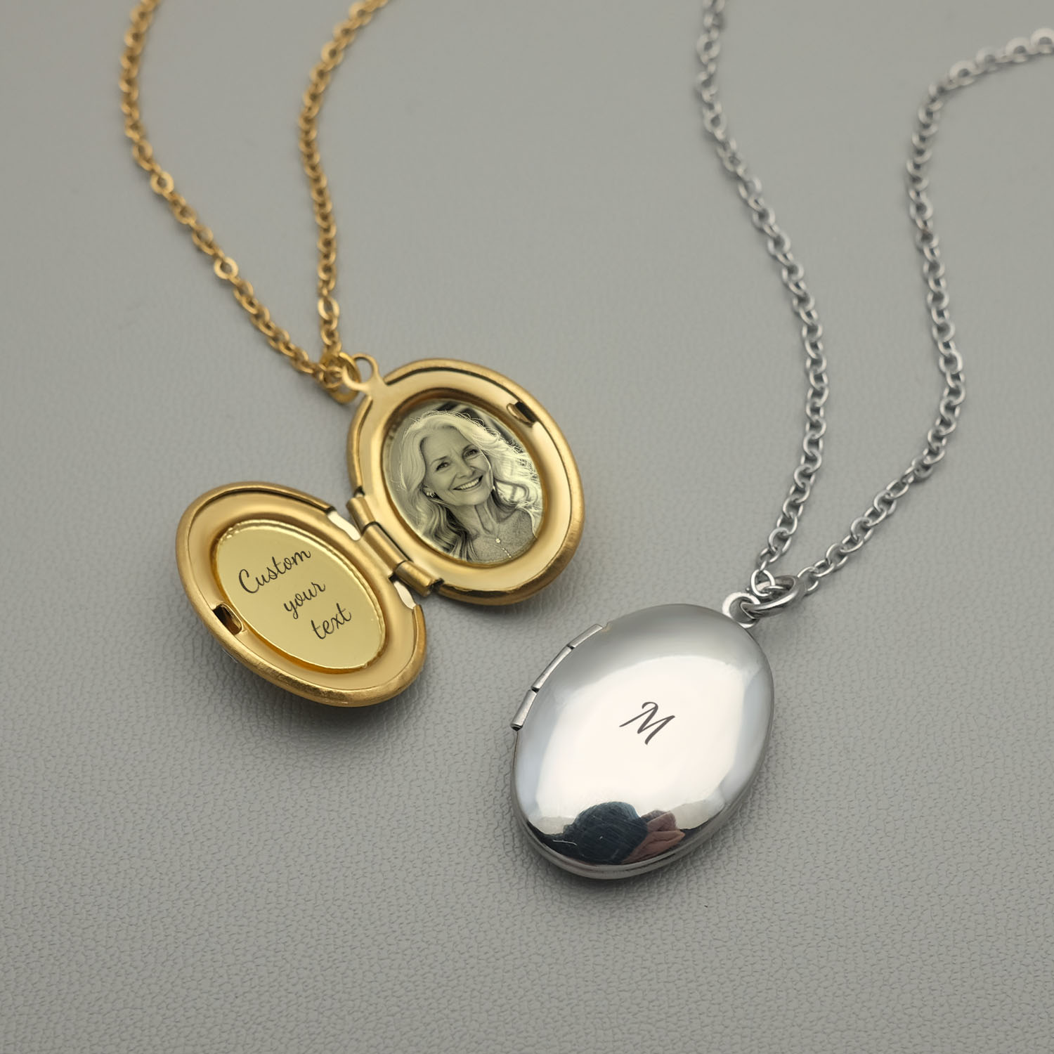 Custom Name Necklace Stainless Steel - Spersonalizowany naszyjnik z medalionem Niestandardowy naszyjnik