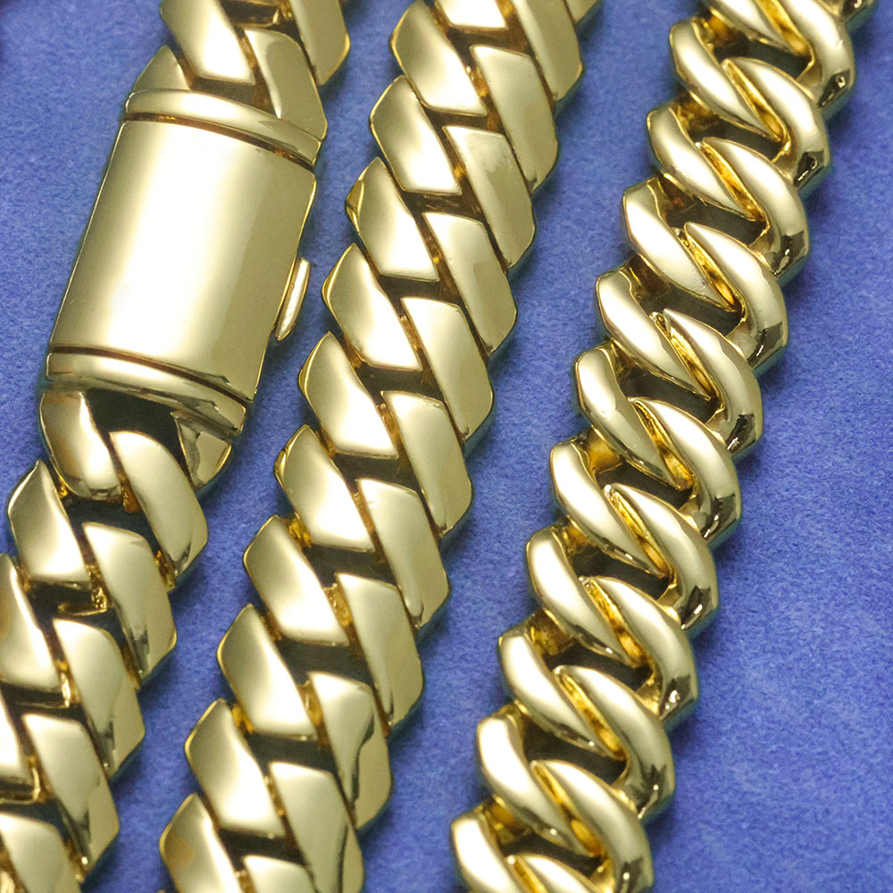 Cuban Link Chain 12Mm - ESKEEM Wysokiej Jakości Polerowane Łańcuszki Monaco