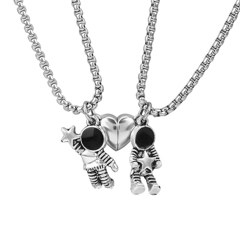 Magnetic Couple Matching Necklaces - 2 szt. Astronomia Spaceman Dopasowana para