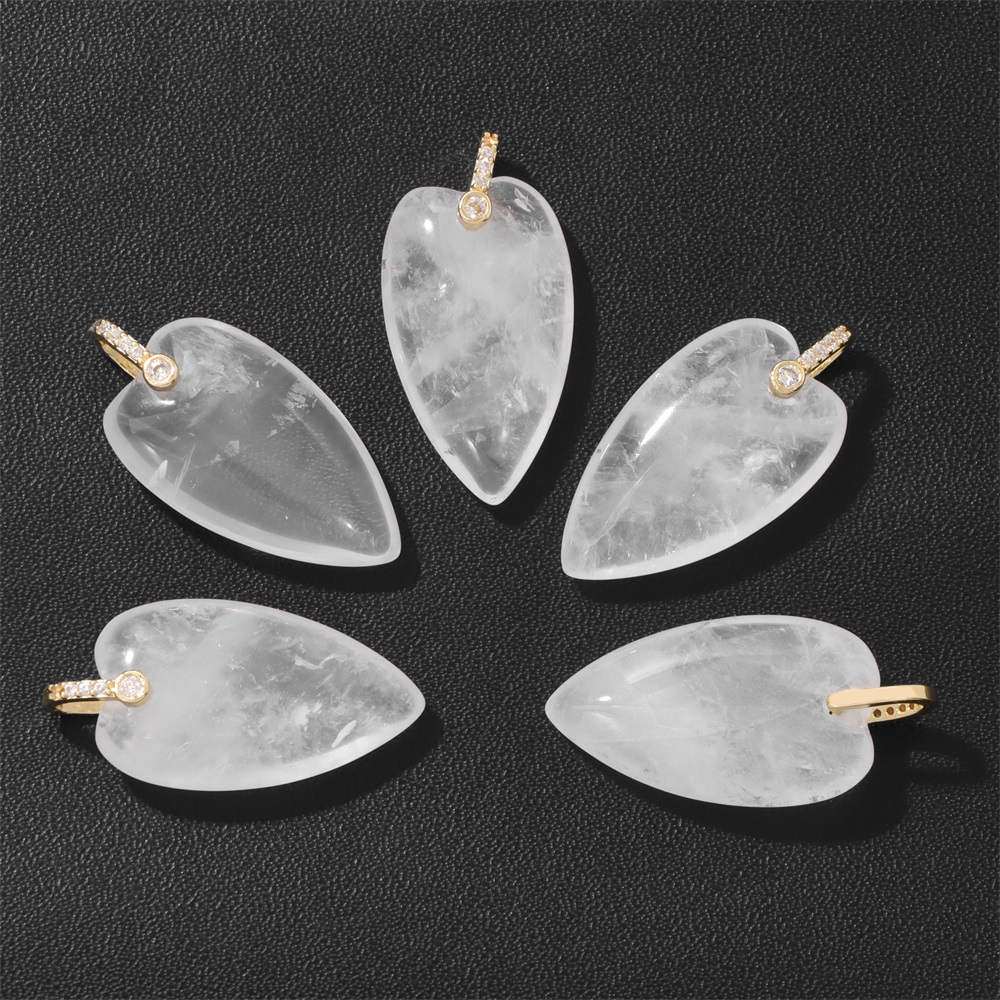 Crystal Pendant Necklace Natural Stone - 2 szt. Naturalne kamienne zawieszki w