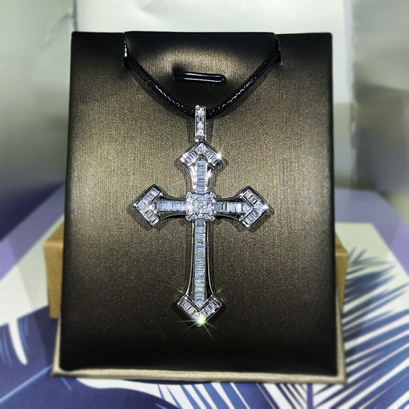 925 Sterling Silver Chain Necklace Men - 925 Sterling Silver lekki biały cyrkon