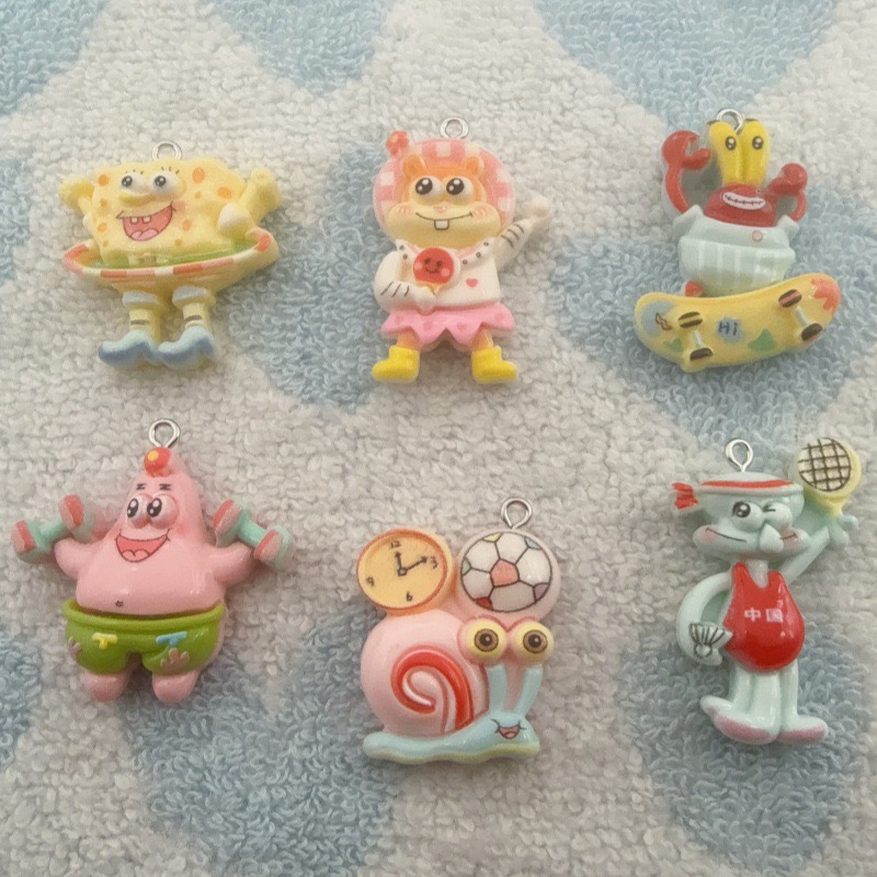 Earrings - 10 szt. zawieszek z żywicy z