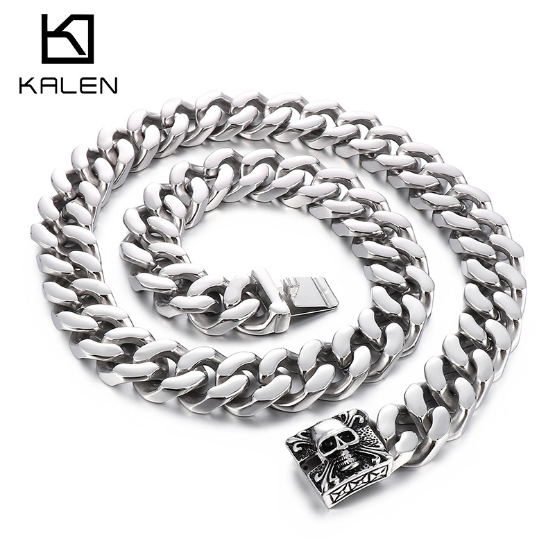 Cuban Link Chain 12Mm - Błyszczący kubański łańcuszek 20 mm z