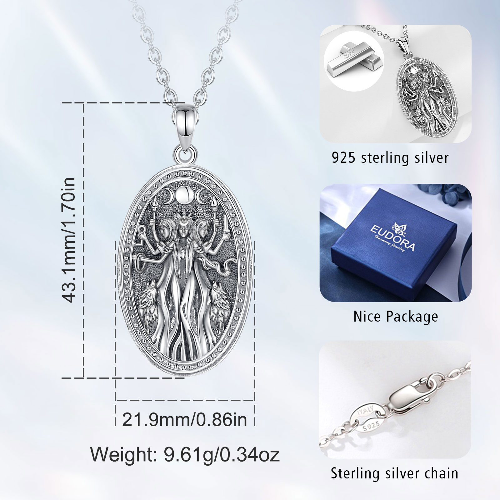 Eudora 925 Sterling Silver Pot – 925 Sterling Silver Chain Necklace Men recenzja i cena