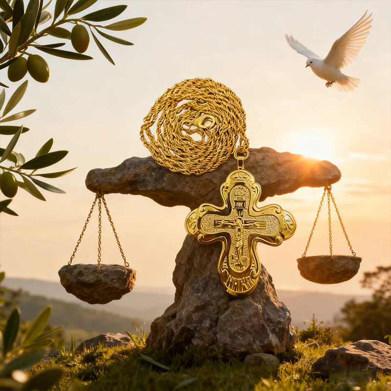 Nowy krzyż pectoralny prawosła – Cross Pendant Necklace Gold recenzja i cena