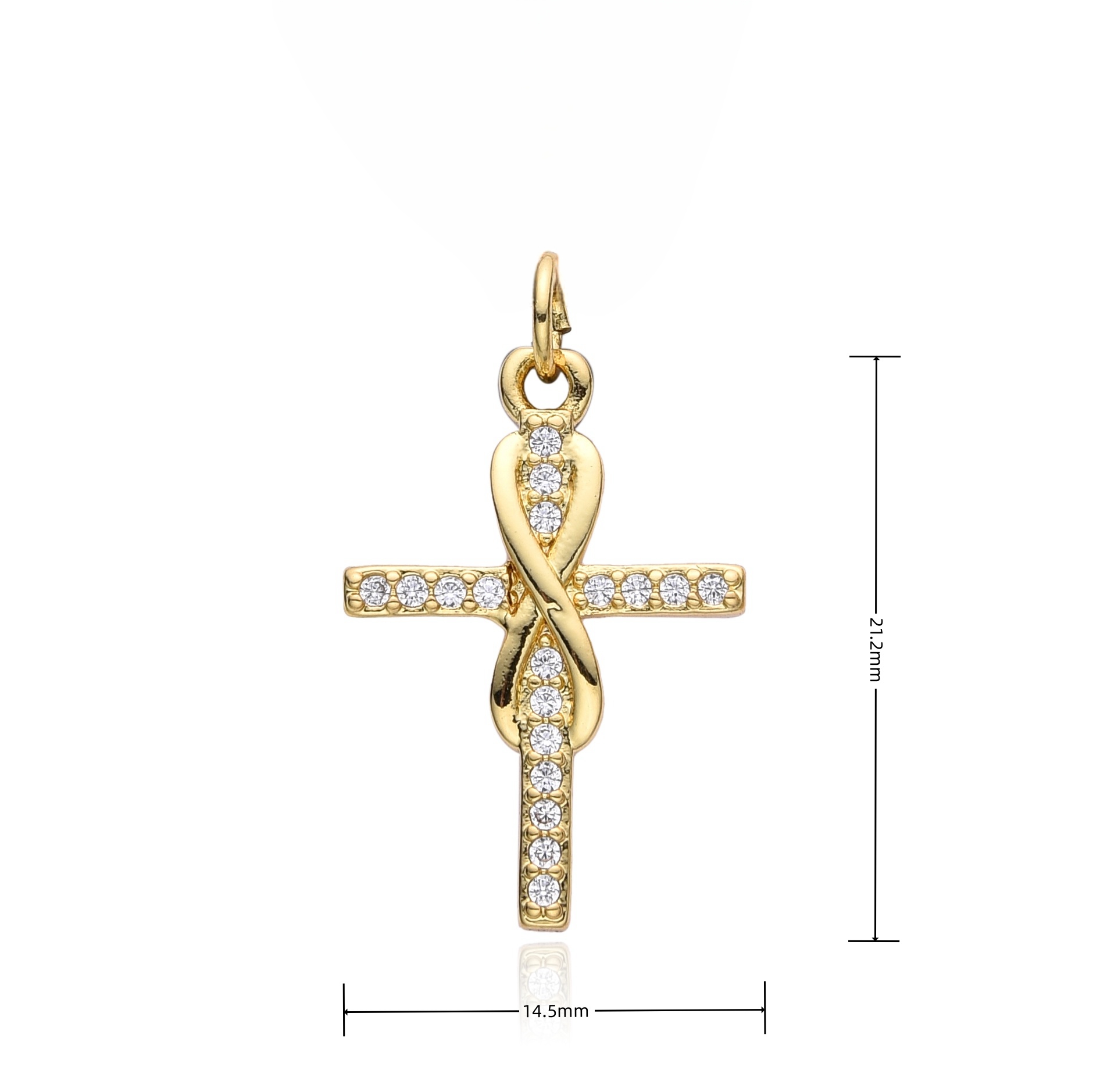 Modny mikro-inkrustowany cyrko – Cross Pendant Necklace Gold recenzja i cena