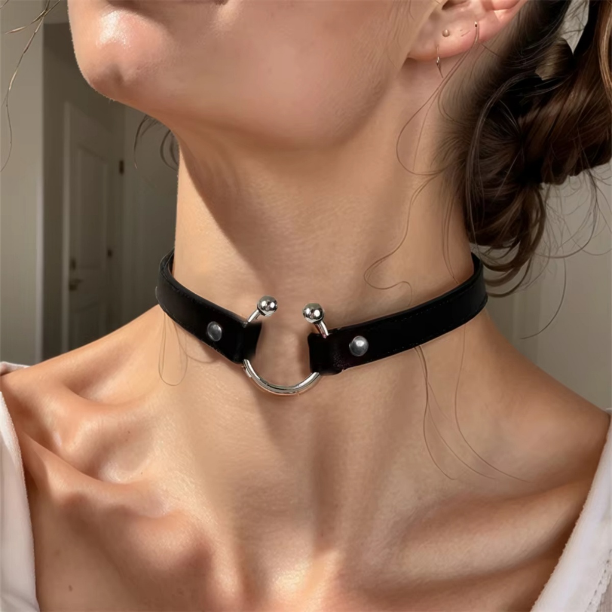 Modny choker z PU skóry z ćwie – Goth Punk Spike Choker recenzja i cena