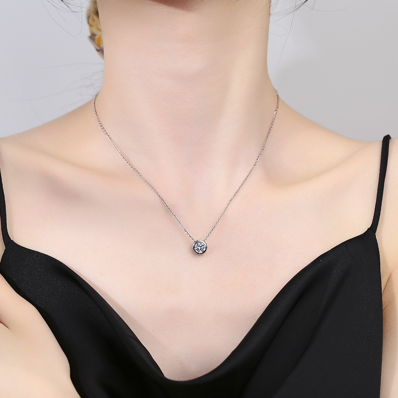 Naszyjnik z moissanitem w opra – 925 Sterling Silver Chain Necklace Men recenzja i cena