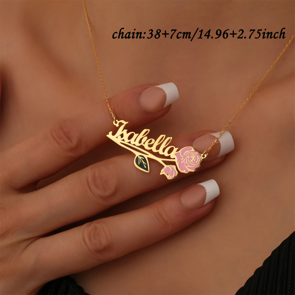 Spersonalizowany, kolorowy nas – Custom Name Necklace Stainless Steel recenzja i cena
