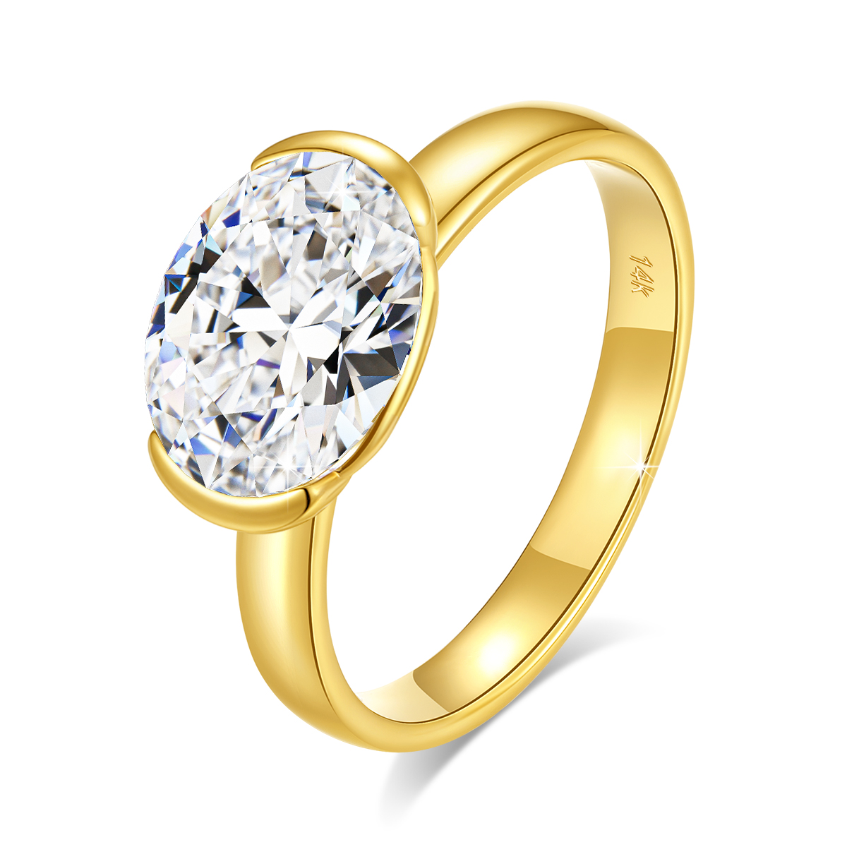 14-karatowy złoty certyfikowan – Moissanite Engagement Ring 1 Carat recenzja i cena