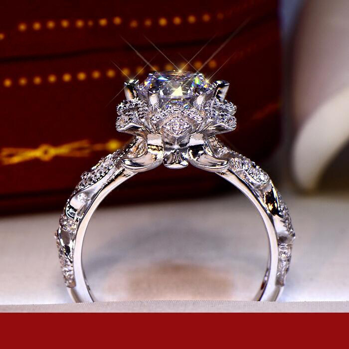 Pierścionek ze srebra próby S9 – Moissanite Engagement Ring 1 Carat recenzja i cena