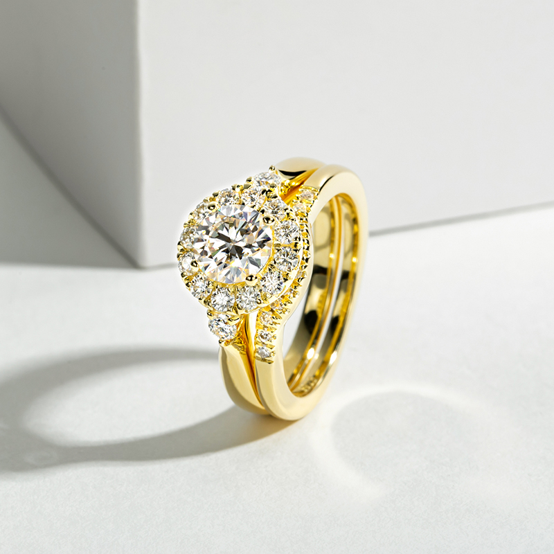 Zestaw pierścionków zaręczynow – Moissanite Engagement Ring 1 Carat recenzja i cena