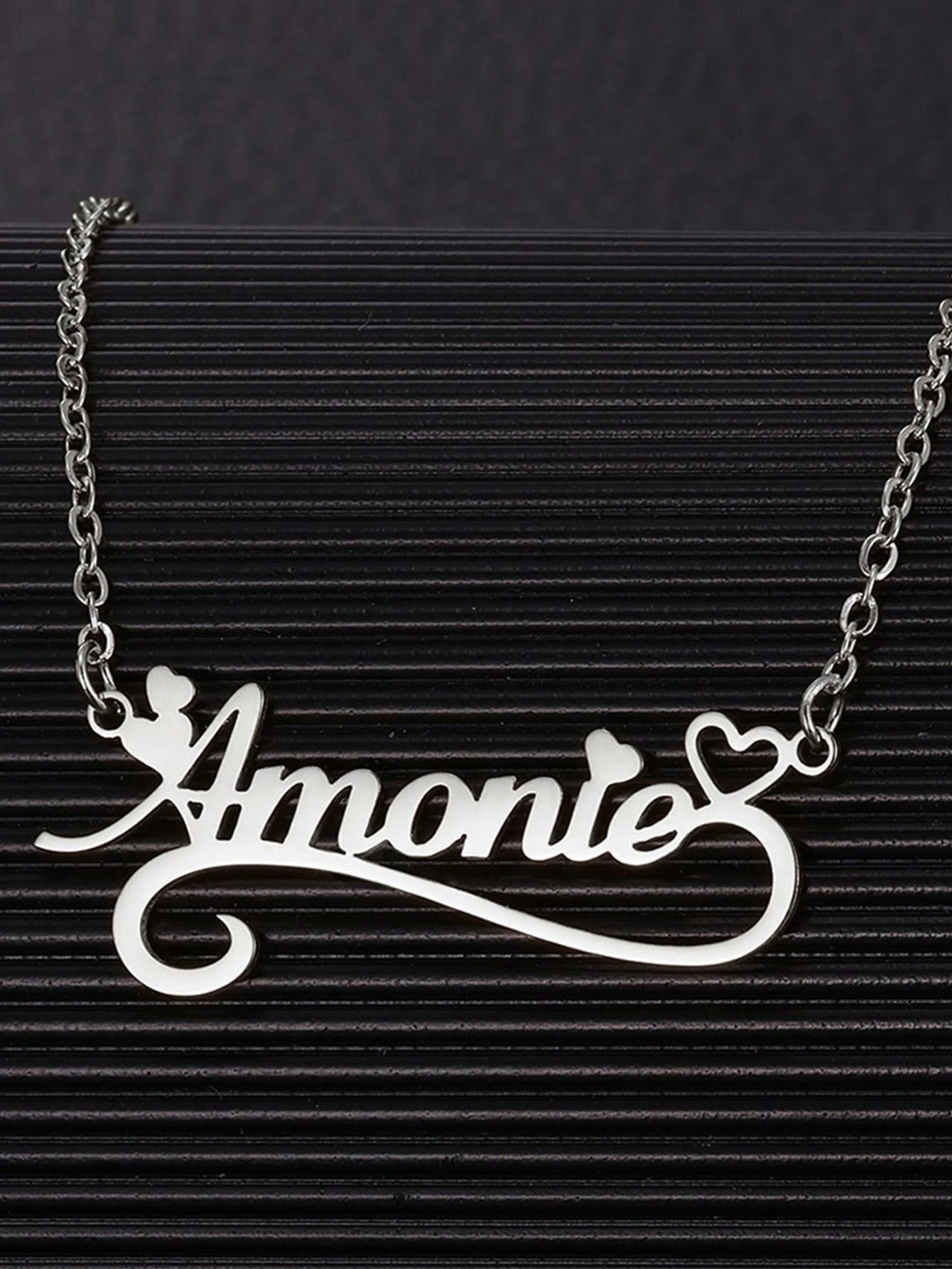 Nazwa własna naszyjniki z wydr – Custom Name Necklace Stainless Steel recenzja i cena