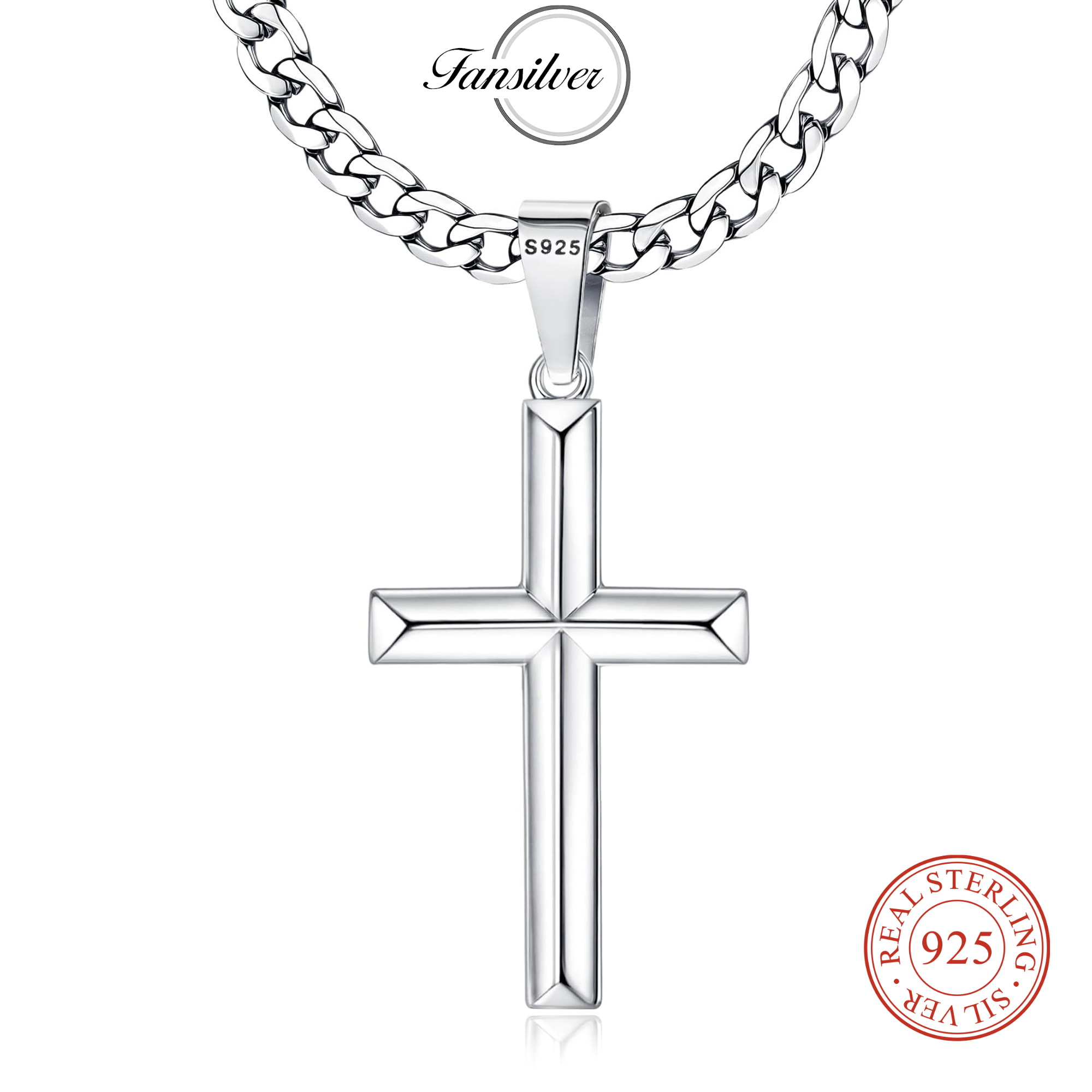 Naszyjnik Krzyż ze Srebra Prób – 925 Sterling Silver Chain Necklace Men recenzja i cena