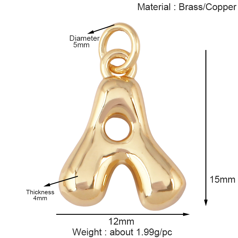 3 sztuki uroczych zawieszek z  – Initial Letter Necklace 18K Gold recenzja i cena