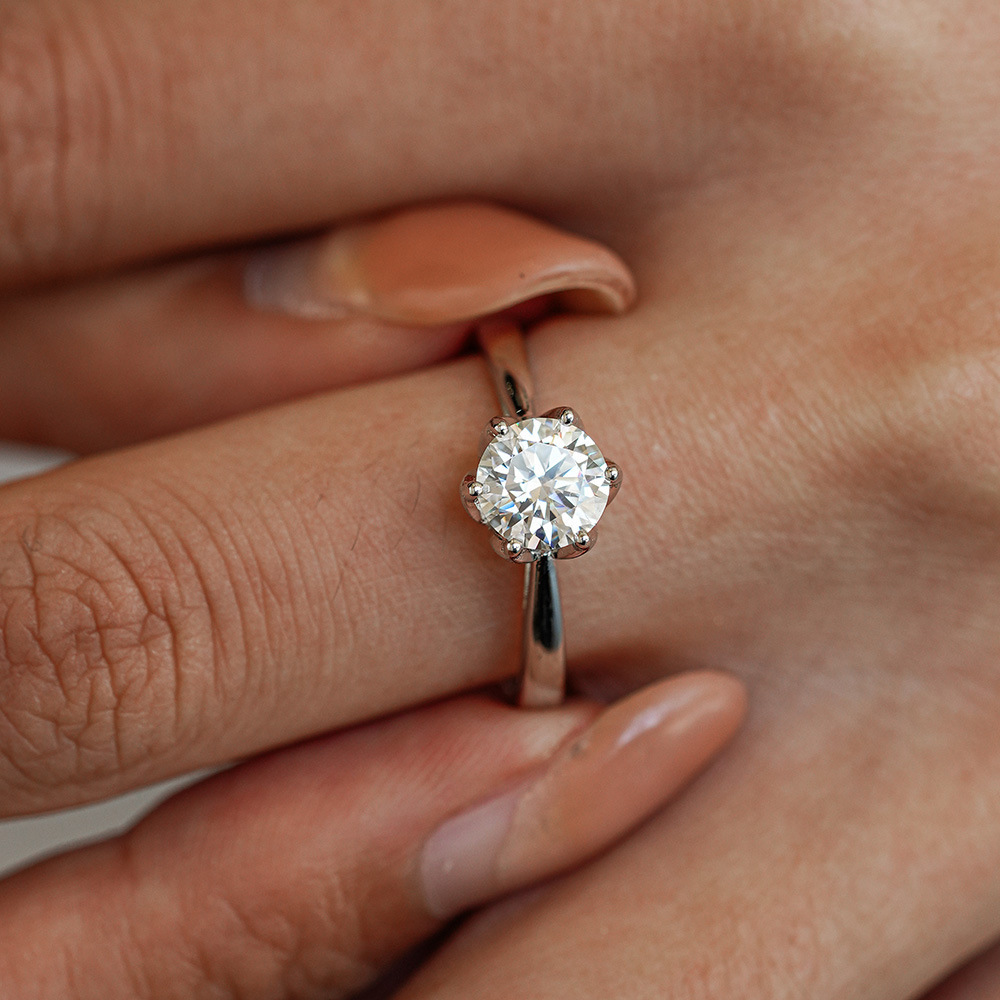 JoyceJelly Klasyczny Pierścion – Moissanite Engagement Ring 1 Carat recenzja i cena
