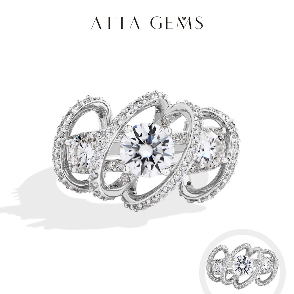 Pierścionek z moissanitem ATTA – Moissanite Engagement Ring 1 Carat recenzja i cena