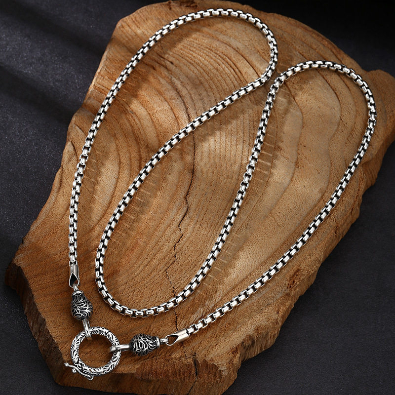 OUYADI Naszyjnik z łańcuszkiem – 925 Sterling Silver Chain Necklace Men recenzja i cena