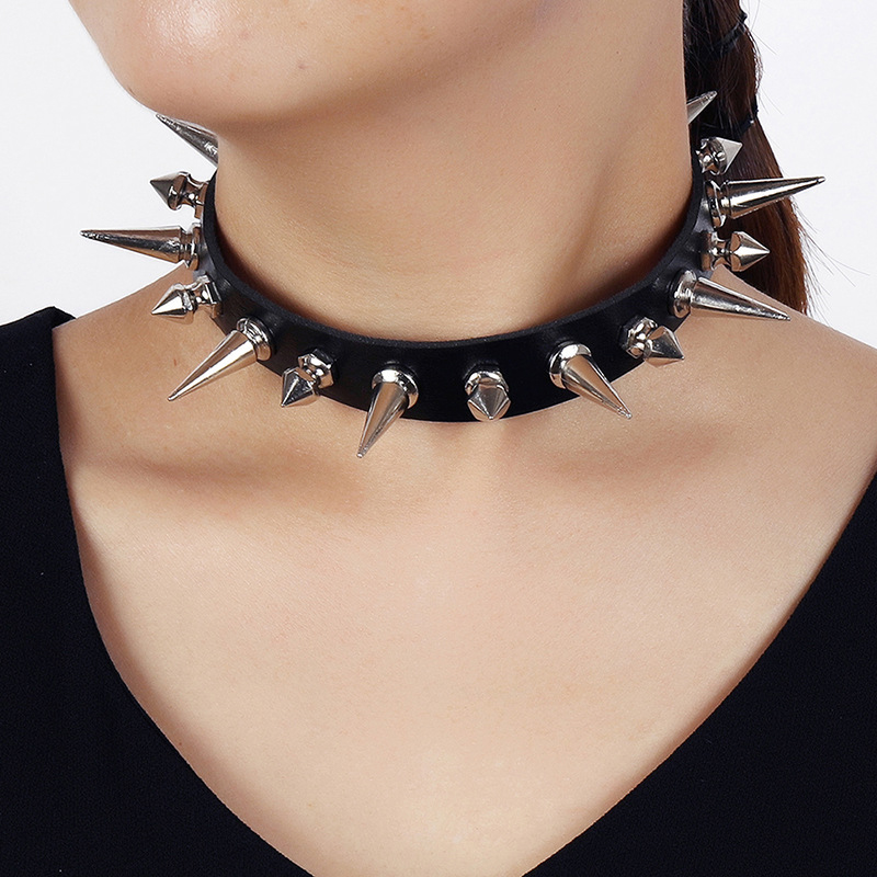 Punk Long Spike Choker ze sztu – Goth Punk Spike Choker recenzja i cena
