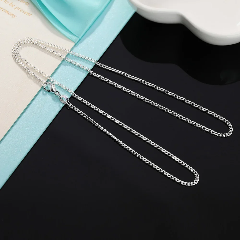 40-75cm 925 Sterling Silver Cl – 925 Sterling Silver Chain Necklace Men recenzja i cena