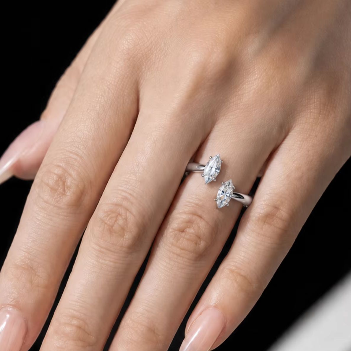 Pierścionek ze srebra próby 92 – Moissanite Engagement Ring 1 Carat recenzja i cena