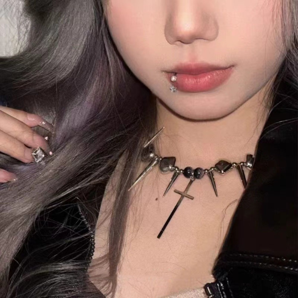 Naszyjnik Y2K Subkultura z kol – Goth Punk Spike Choker recenzja i cena
