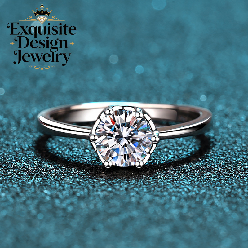 Wykwintny pierścionek z platyn – Moissanite Engagement Ring 1 Carat recenzja i cena